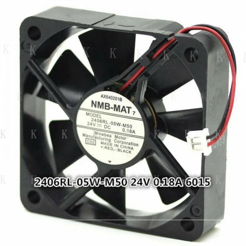 C  FOR  NMB-MAT 2406RL-05W-M50 24V 0.18A 6015 6CM 2-pin double ball inverter fan