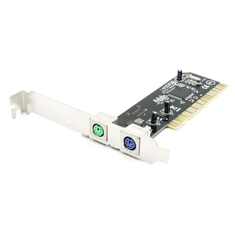 Free shipping 100% new PCI 32bit to 2xPS2 PS/2 Port For PC Keyboard Mouse  Adapter Card