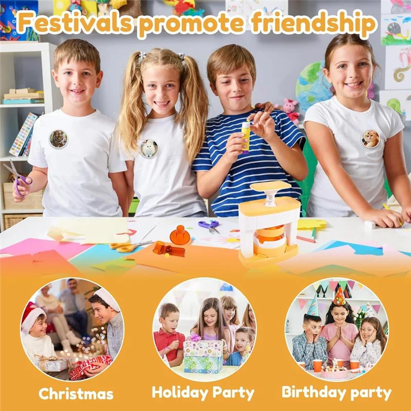 آلة صنع الشارات، صانع الدبوس الصلب، مجموعة ثقب شارة آلة Creativepress، صانع شارة الدبوس سهل الاستخدام للأطفال