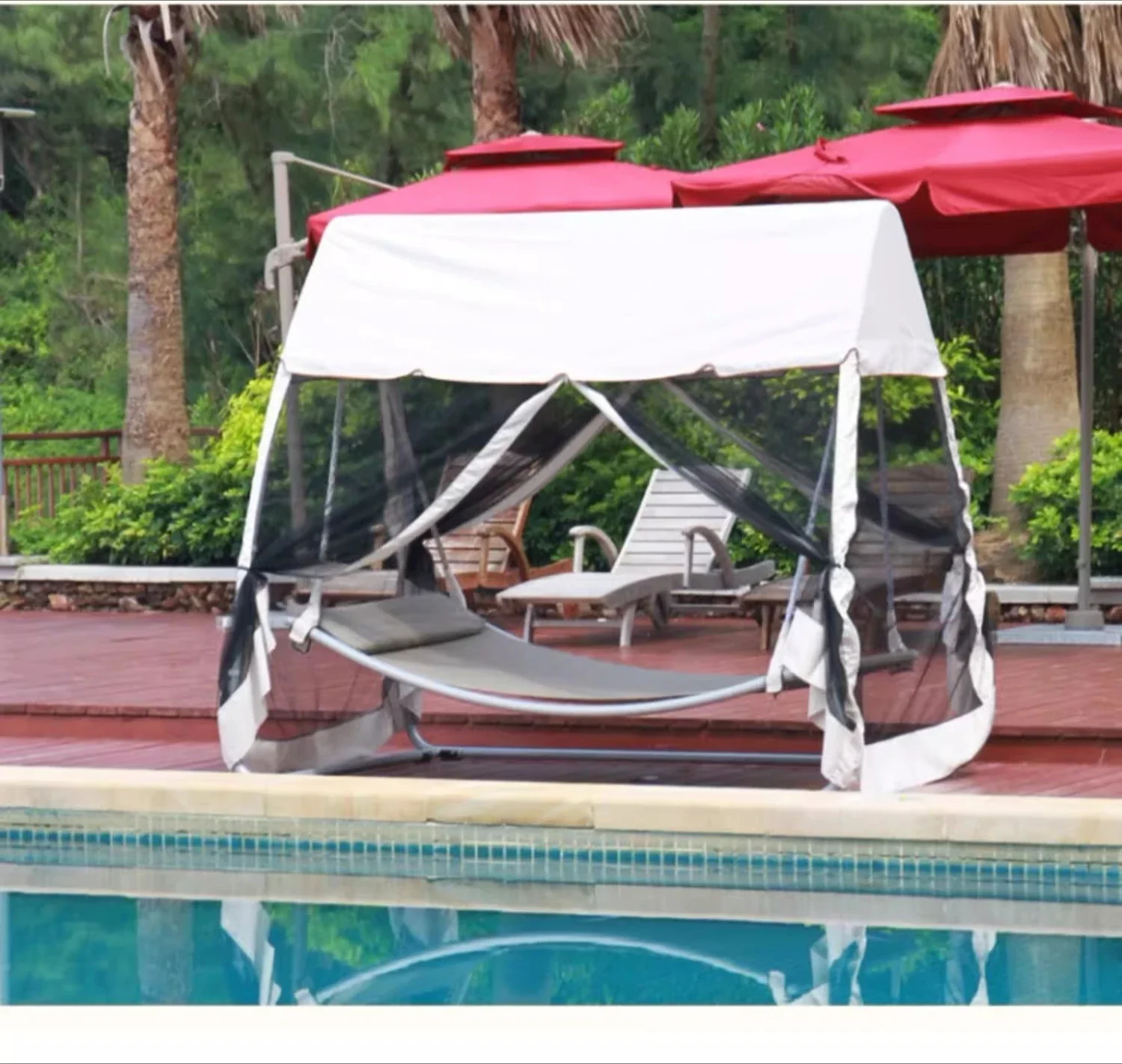 

Outdoor shading tent hammock rocking chair iron frame swing bed balcony garden outdoor furniture
