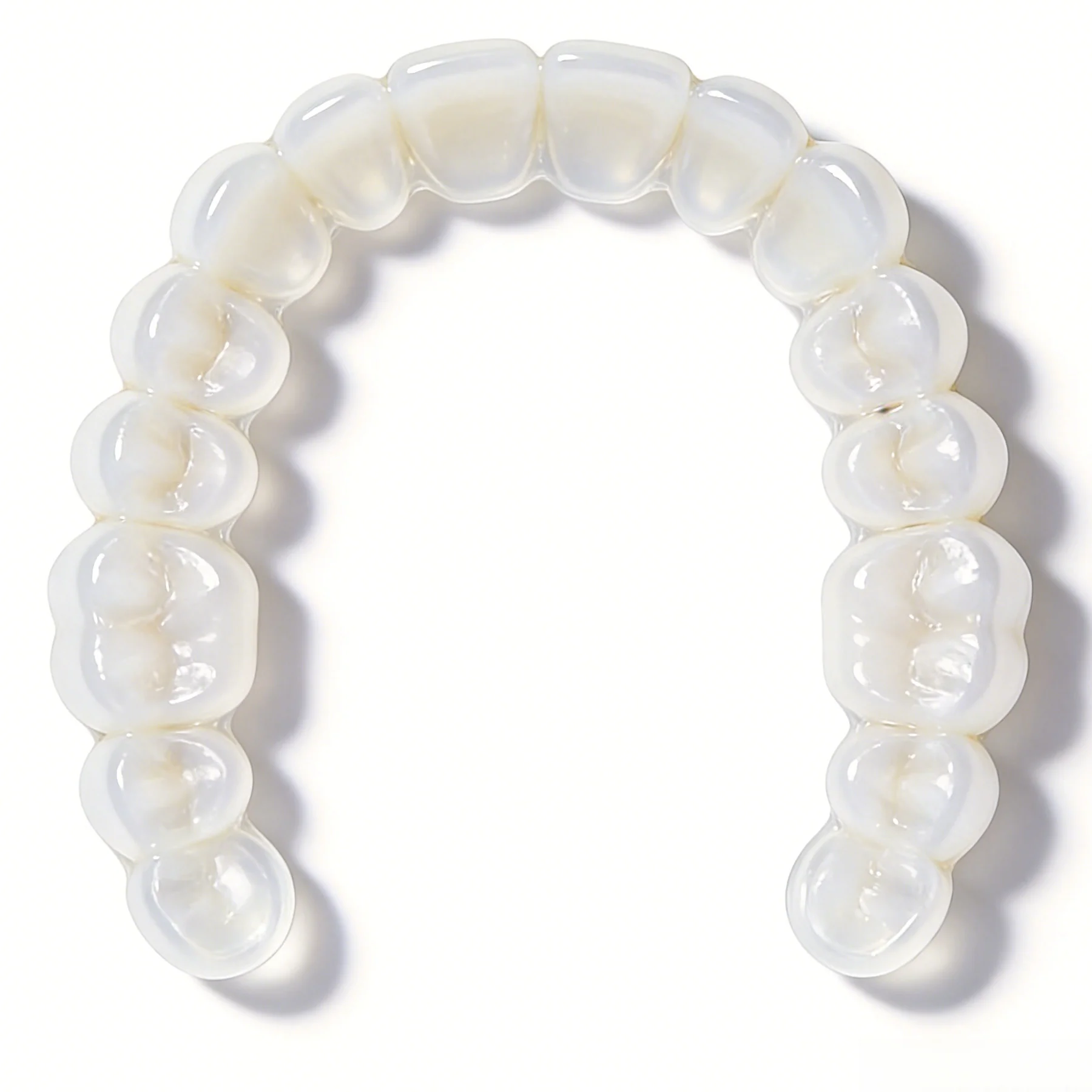 Upper Lower Fake Teeth Veneers Temporary Cosmetic Teeth Decorations with Storage Box Thermoplastic Adhesive Granules for Party Cosplay