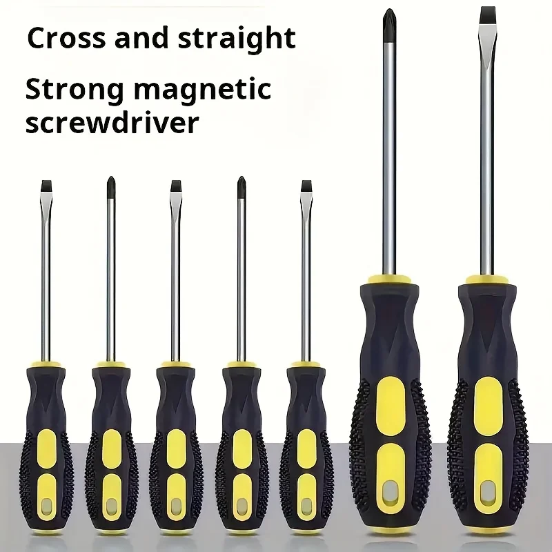 Magnetic Screwdriver Set with Massage Handle tools Powerful Magnetic Includes Phillips Flathead and Hexagonal Screwdrivers Tools
