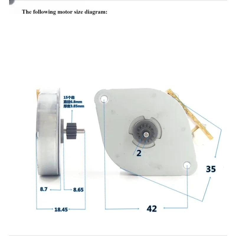 Ultra-thin ST35 circular stepper motor PM permanent magnet high speed two-phase four-wire small printer motor