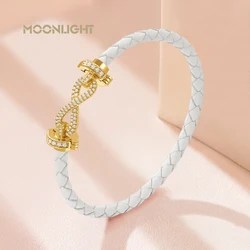 Classic Infinity Love 8 Number Bracelets for Women Fashion Genuine Braided Leather Bracelet Female Jewelry Party Gift Wholesale