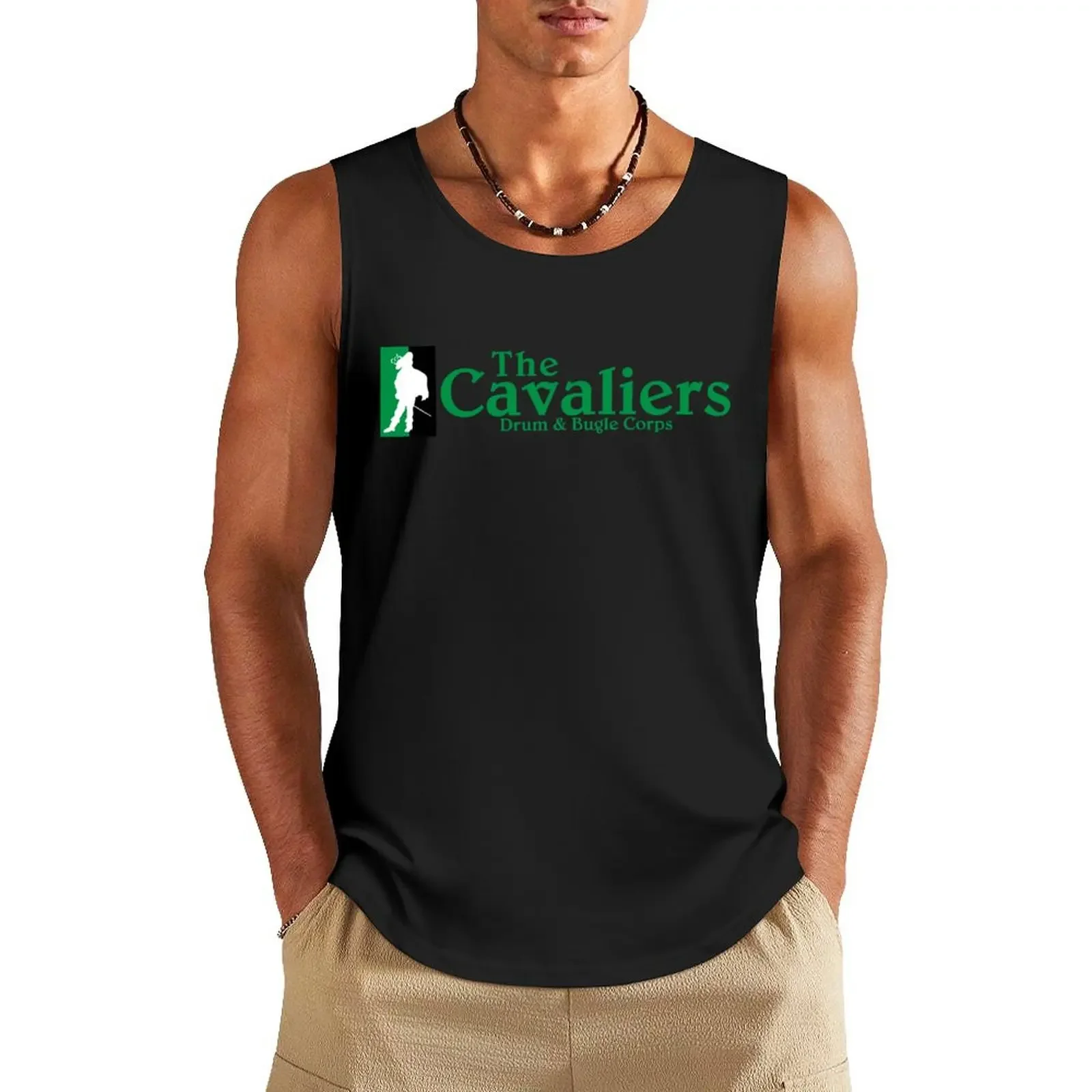 Vintage Cavaliers Drum & Bugle Corps DCI logo Tank Top Man sleeveless shirt Men's cotton t-shirt