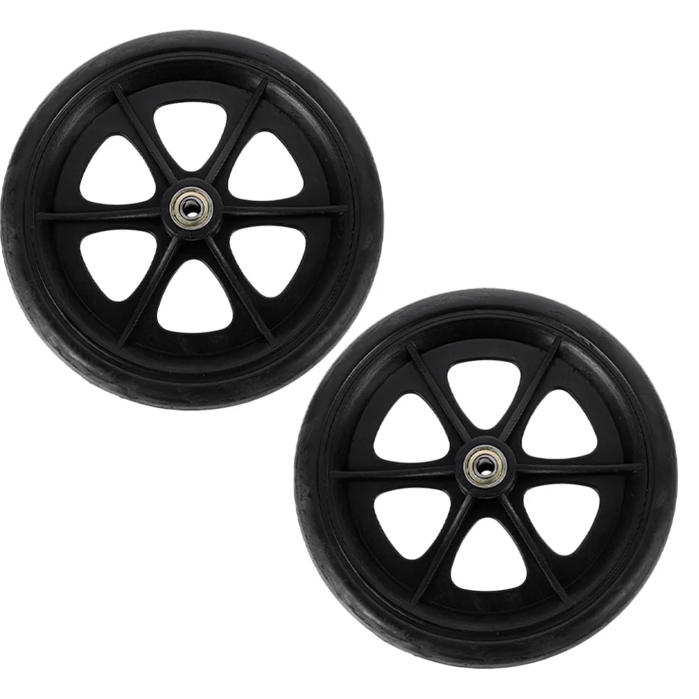 

2pcs 8 Inch Front Wheel Replacement Heavy Duty Accessory Durable Universal Wheel Smooth Rolling For Walkers Rollators