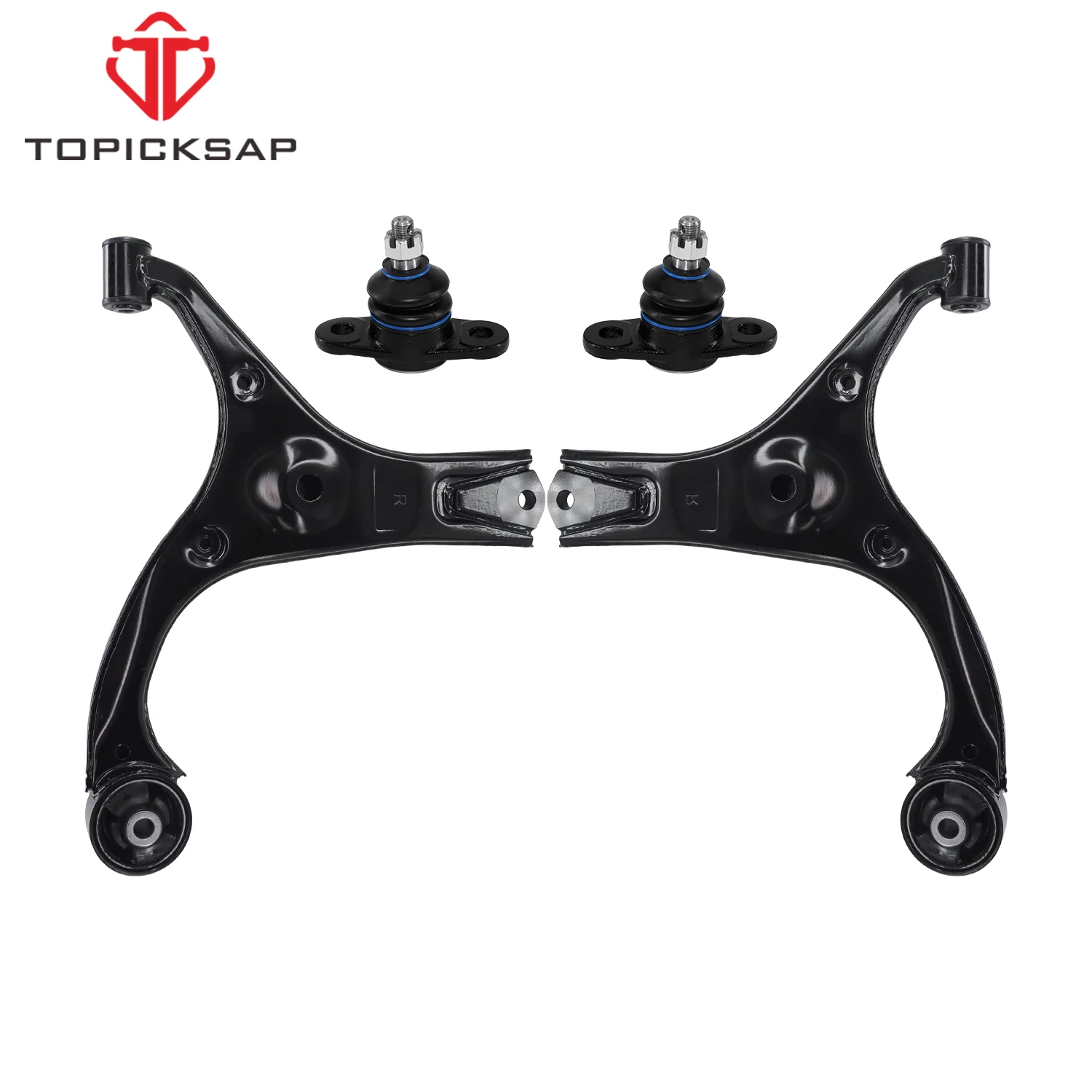 TOPICKSAP 4pcs Suspension Kit Front Lower LH RH Control Arm w/Ball Joint Set Fits Kia Rio Hyundai Accent 2006 2007 2008-2011