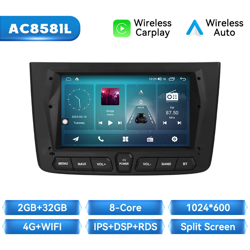 Xonrich Ai Voice Draadloze Carplay Auto Radio Speler Voor Alfa Romeo Mito 2008-2012 Android 14 8G + 128Gb Navigatie 4G Wifi Dsp 2din
