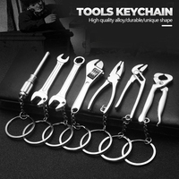 Creative Mini Metal Wrench Tools Keychain Portable Outdoor Multifunction Spanner Car Key Rings For Men Utility Gifts