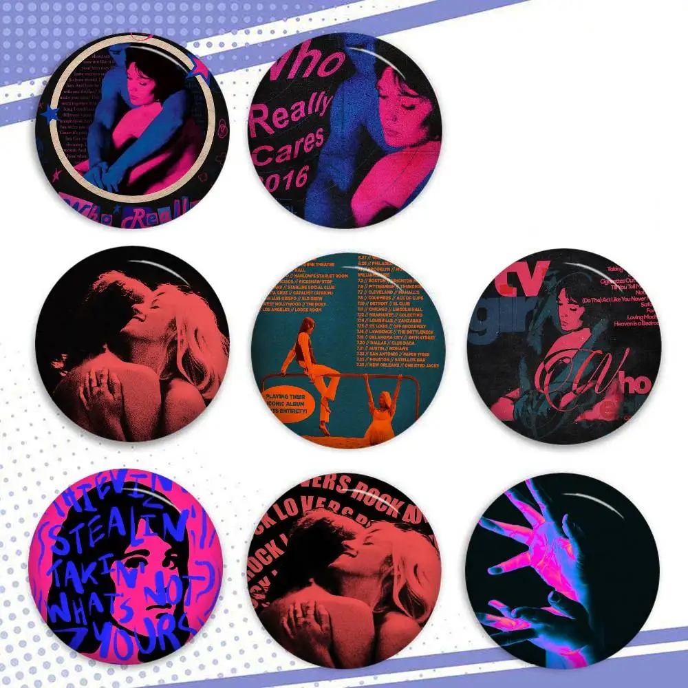 TV G-Girl Who Really Cute Anime Figure Icon Badge Handmade Tinplate Brooch For Backpack Clothes Chest Ornament Gifts