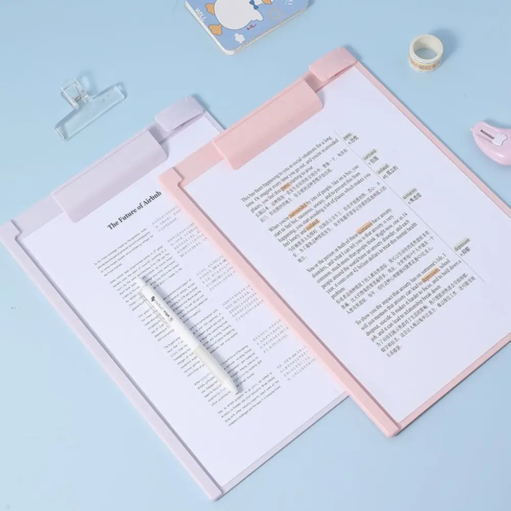 Portable With Graduated Scale Writing Clipboard Durable Transparent Paper Organizer Stationary Arcylic File Folder Menu