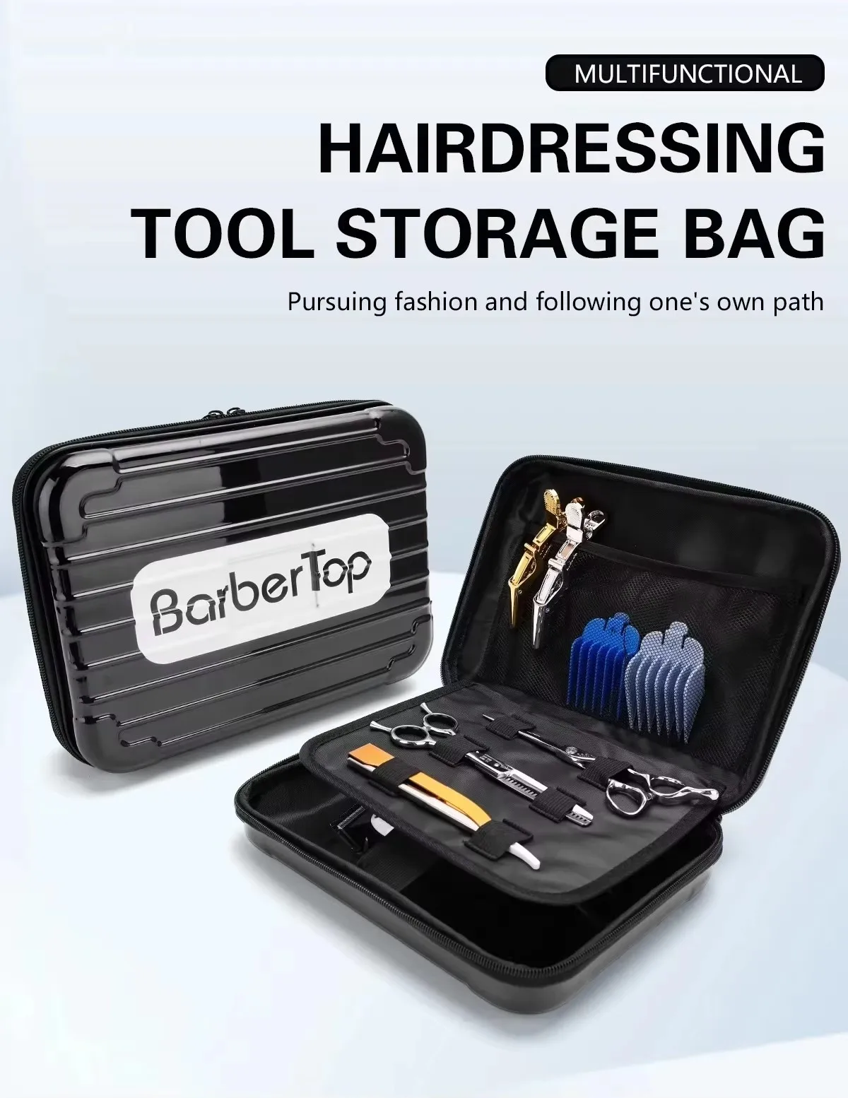 BARBERTOP Tools Storage Bag Waterproof Hair Clipper Bag Hair Cutting Scissors Shaving Kits Haircut Accessories Organizer Box
