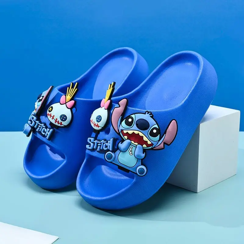 

New Stitch Cartoon Boy Outdoor Soft Sole Medium And Large Children'S Home Anti-Slip Boy'S Flip-Flop Outdoor Water Essential Gift