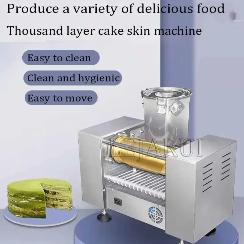 Commercial Automatic Thousand Layer Egg Cake Machine Tortilla Pancake Mille Crepe Melaleuca Maker Bakery Equipment