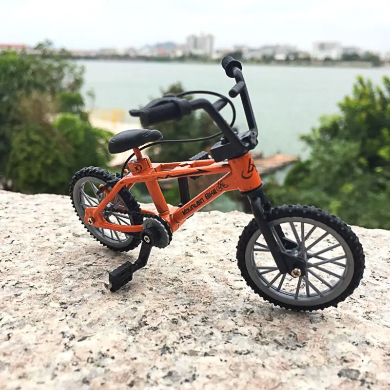 Mini bicicleta dedo en miniatura aleación para niños, modelo bicicleta montaña DIY para simulación