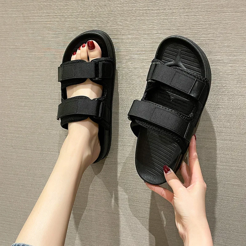 Slippers Women's Summer Outer Wear Muffin Soft Bottom Fashion Hundred Magic Outdoor Thick Bottom Non-slip Beach Sandals Men