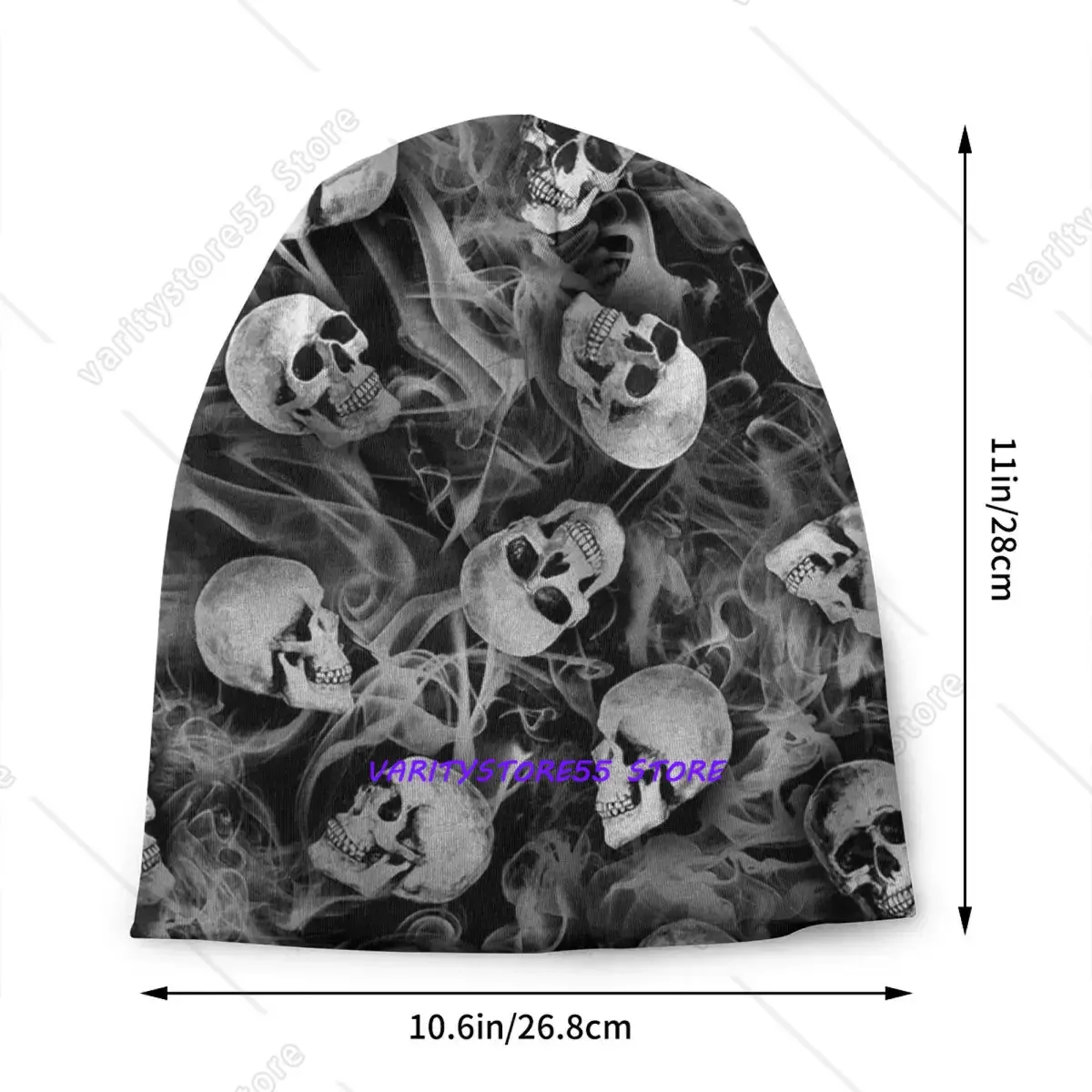 Horror Gothic Skeleton Death Skull Skullies Beanies Caps For Men Women Unisex Street Winter Warm Knitted Hat Adult Bonnet Hats