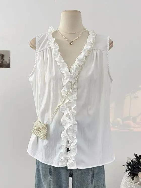 سترة كلاين بلو سيل irt للسيدات صيفية جديدة كورية من Sle Agel سترة خشبية ذات اتجاهين ملابس على شكل حرف V نموذج رفيع فضفاض مناسب #5