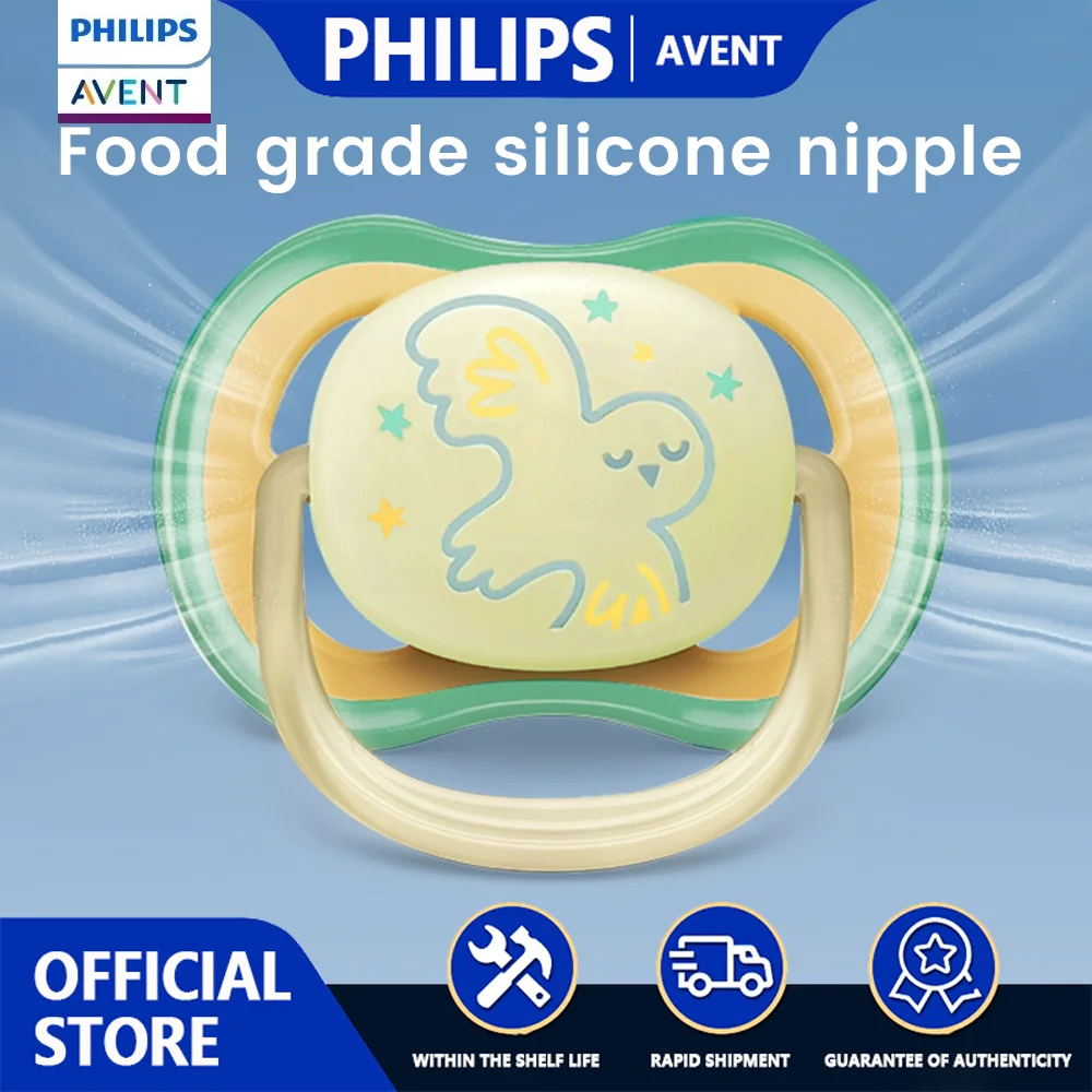

PHILIPS AVENT 2PCS BPA-Free Silicone Pacifier for Newborns (0-18+ Months) Anti-Colic Ventilated Nipple