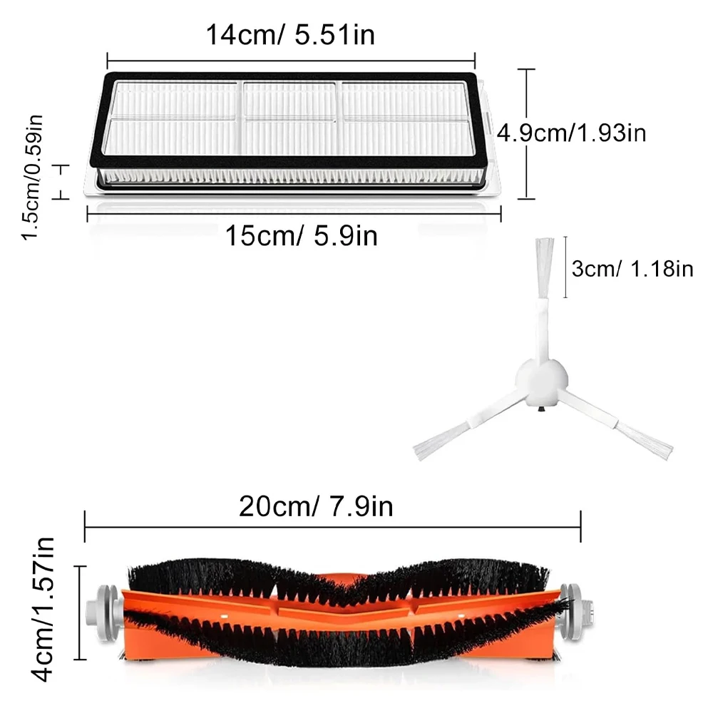Spare Part For Xiaomi Mijia 1C / STYTJ01ZHM T1 Robot Vacuum Cleaner, Hepa Filter Main Side Brush Mop Cloth Accessories image 5