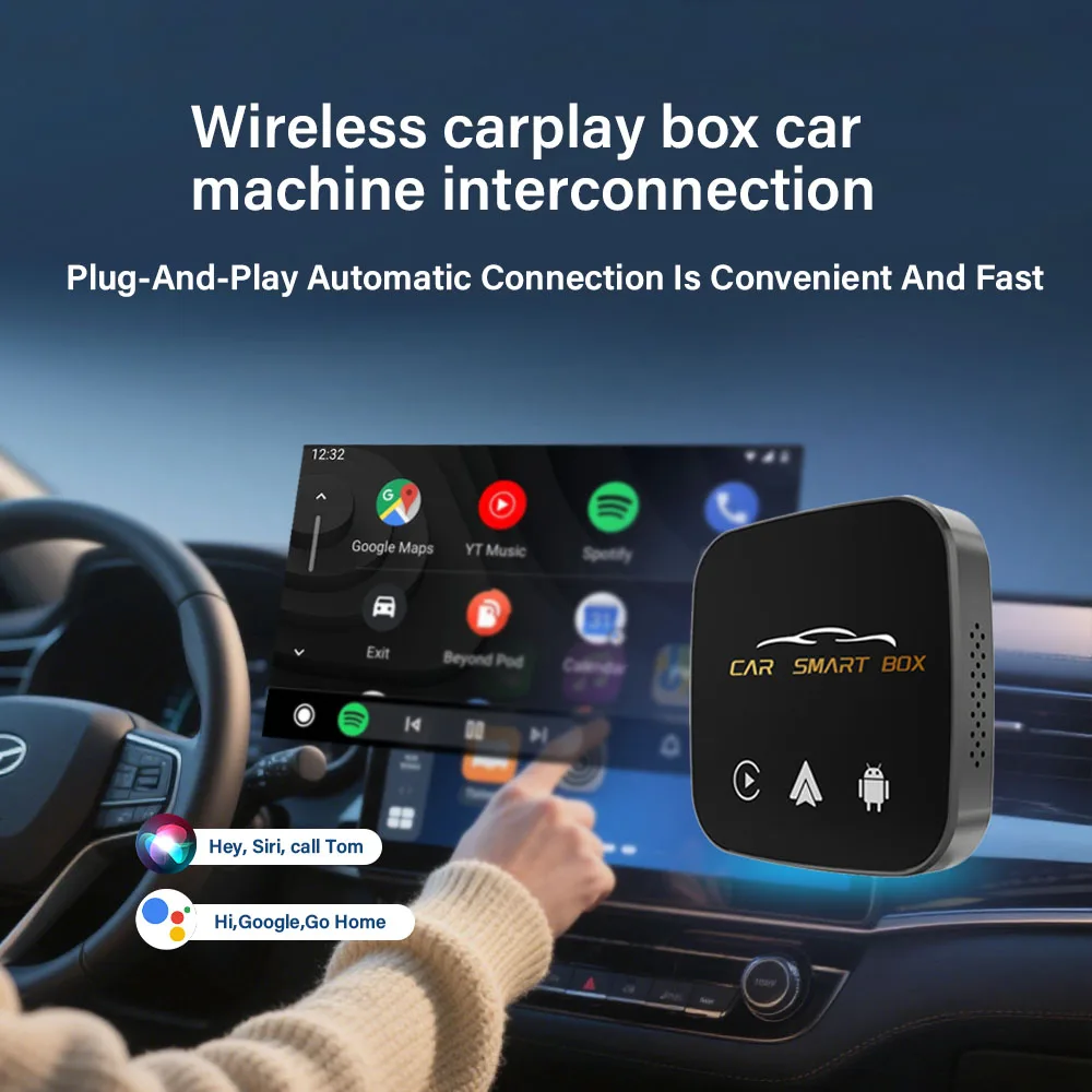 

Car Android Smart Wireless CarPlay Box Android Auto In-Vehicle Interconnection Box In-Vehicle GPS In-Vehicle Interconnection
