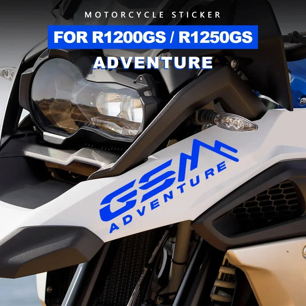 오토바이 스타일링 장식용 'GSM 어드벤처' 스티커 2개 세트 - 어드벤처 라이딩 테마 데칼 액세서리