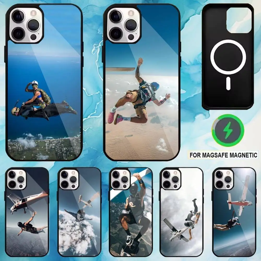 

Wingsuit Freedom Phone Case For iPhone17,16,15,14,13,12,11 Plus,Pro Max Magnetic For Magsafe Wireless Charging