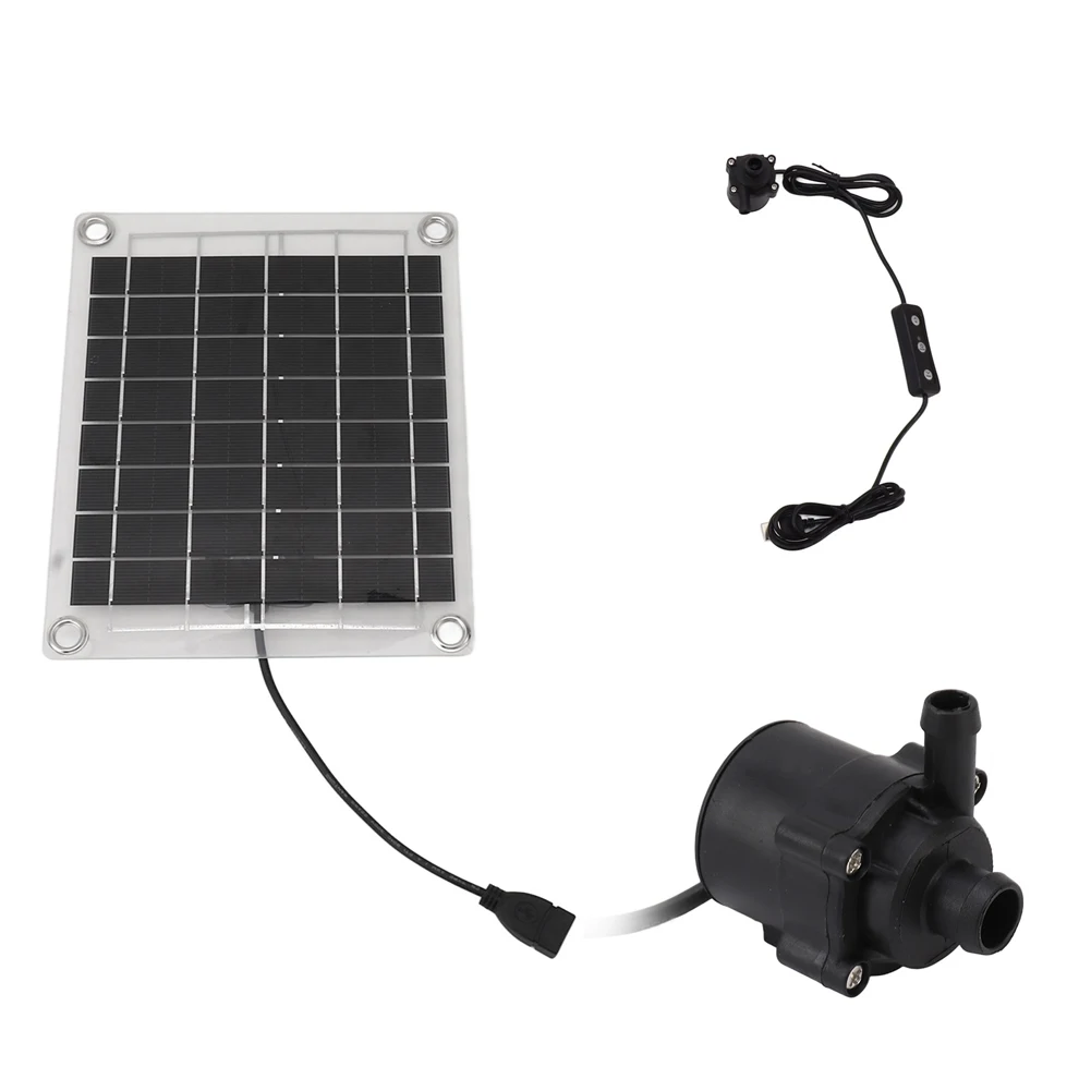 12V 10W Solar Water Pump Watering System Mini Solar Power Panel Water Pump with Adjustment Switch Solar Panel Pump Kits for Pool
