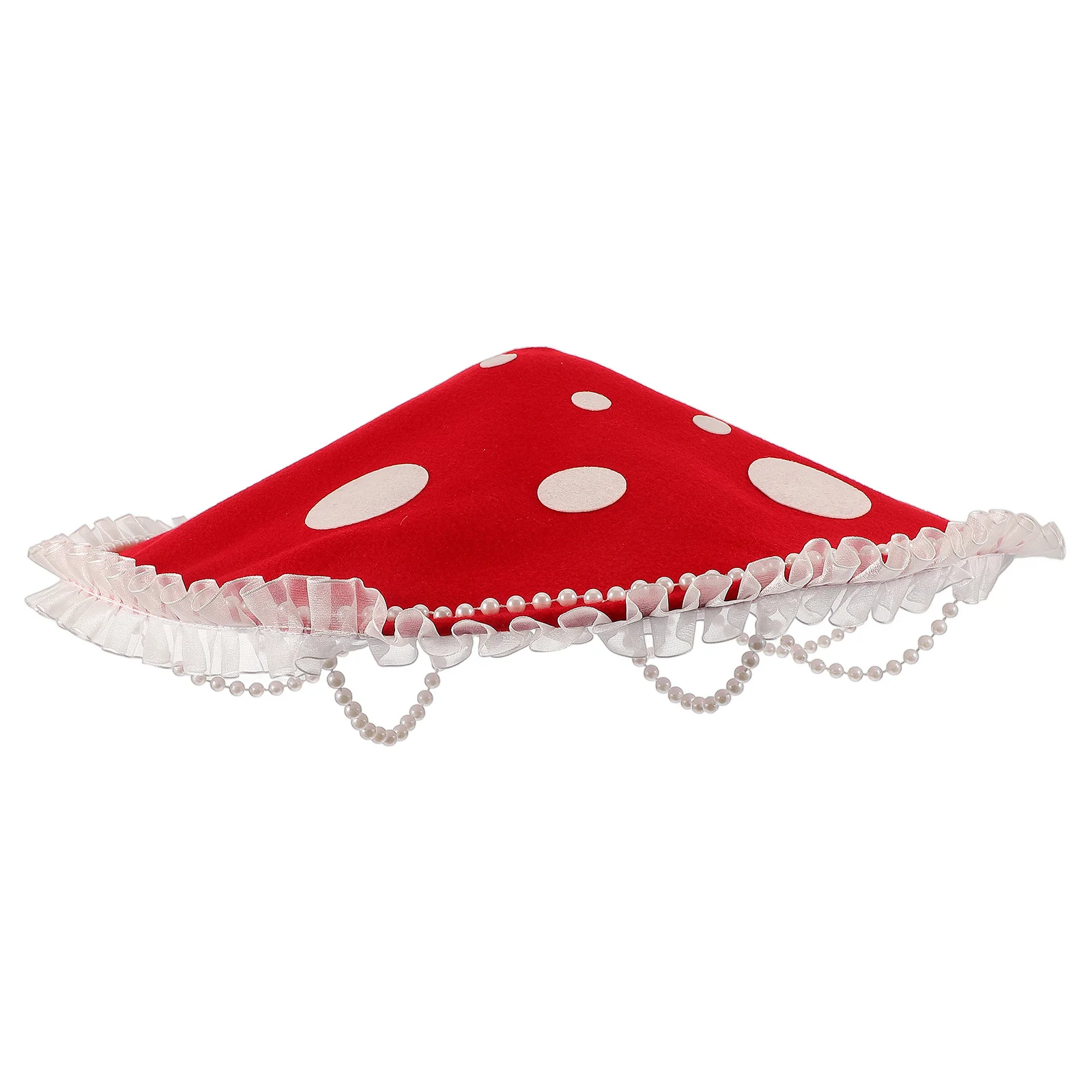 

1pcs Red Mushroom Hat Adult Comfortable Lightweight Costume Accessory For Cosplay Party Festival Halloween Fairy Hat Women