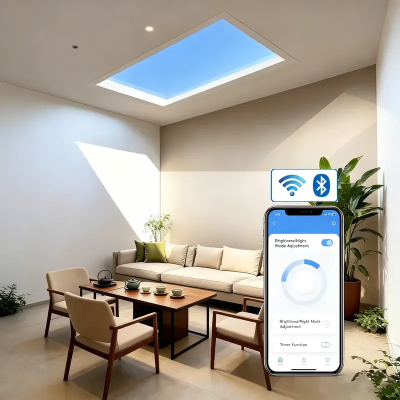 【CHIMU HOME】50W Artificial Sky Ceiling Lamp Simulate Sunlight Biological Rhythm Blue Sky Light For Living Room Office
