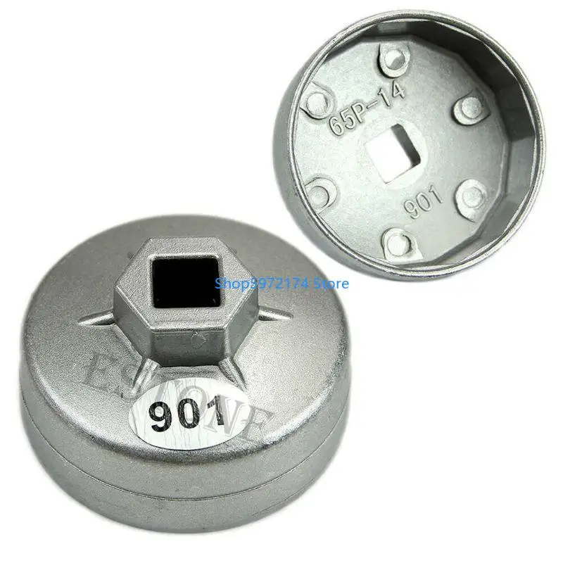 Y3NB Square Drive 14 Flautas Filto tapa del extremo Filto Llave automotriz Herramienta para 65 mm