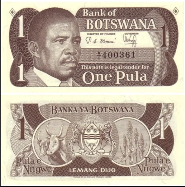 1982-2007 Botswana 1-10 Pula Original Notes UNC ( Fuera De uso Ahora Collectibles )