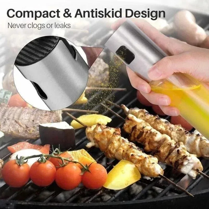 1/2pcs Glass Oil Sprayer for Cooking Olive Spray Mister for Salad BBQ Kitchen Baking Empty Vinegar Bottle