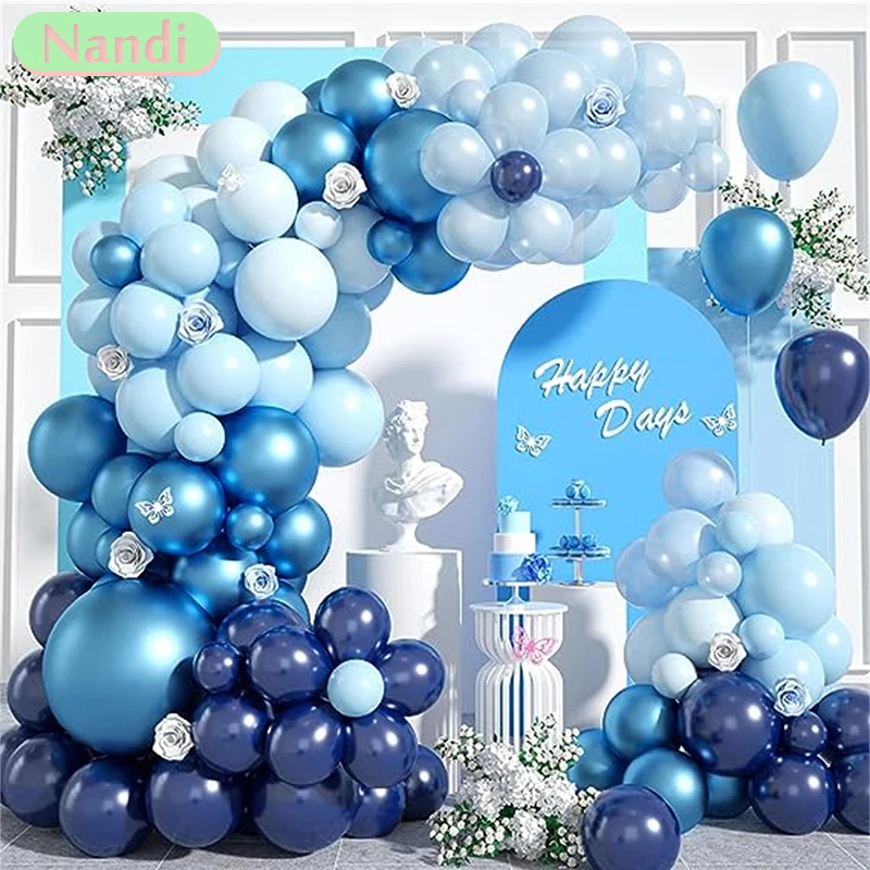 

Blue Macaron Balloon Garland Arch Kit Wedding Birthday Balloons Birthday Party Decoration Children Baby Shower Latex Balloons