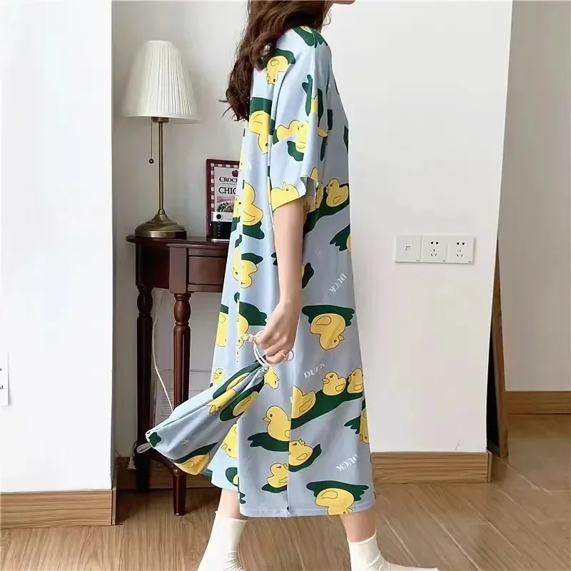 New Big 150kg Plus Size Add Short-Sleeve Casual Short DressesLoose Women Summer T Shirt Dress Fat Lady Odzież damska Oversize