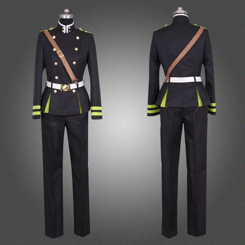 Serafín del final Owari No Serafu Yuichiro Hyakuya Hiiragi Shinoa uniforme militar para hombres y mujeres disfraz Cosplay conjunto completo XC5682