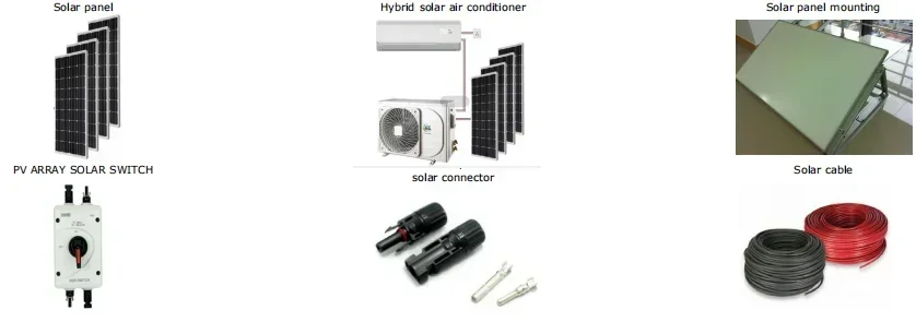 JNTECH Factory Solar Power Air Conditioner Split Unit 12000Btu R410a for Home Use Easy Installation