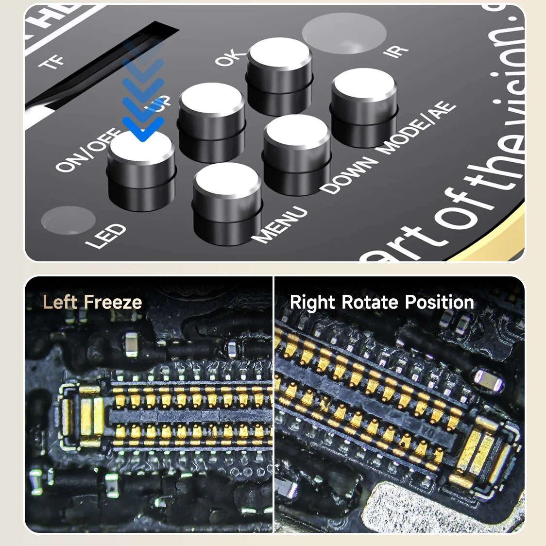 ميكانيكي MOS 8K مجهر صناعي HD كاميرا سوني IMX678 1/1.8 ''مستشعر HDMI/TypeC نقل عالي السرعة إخراج صور الفيديو #4