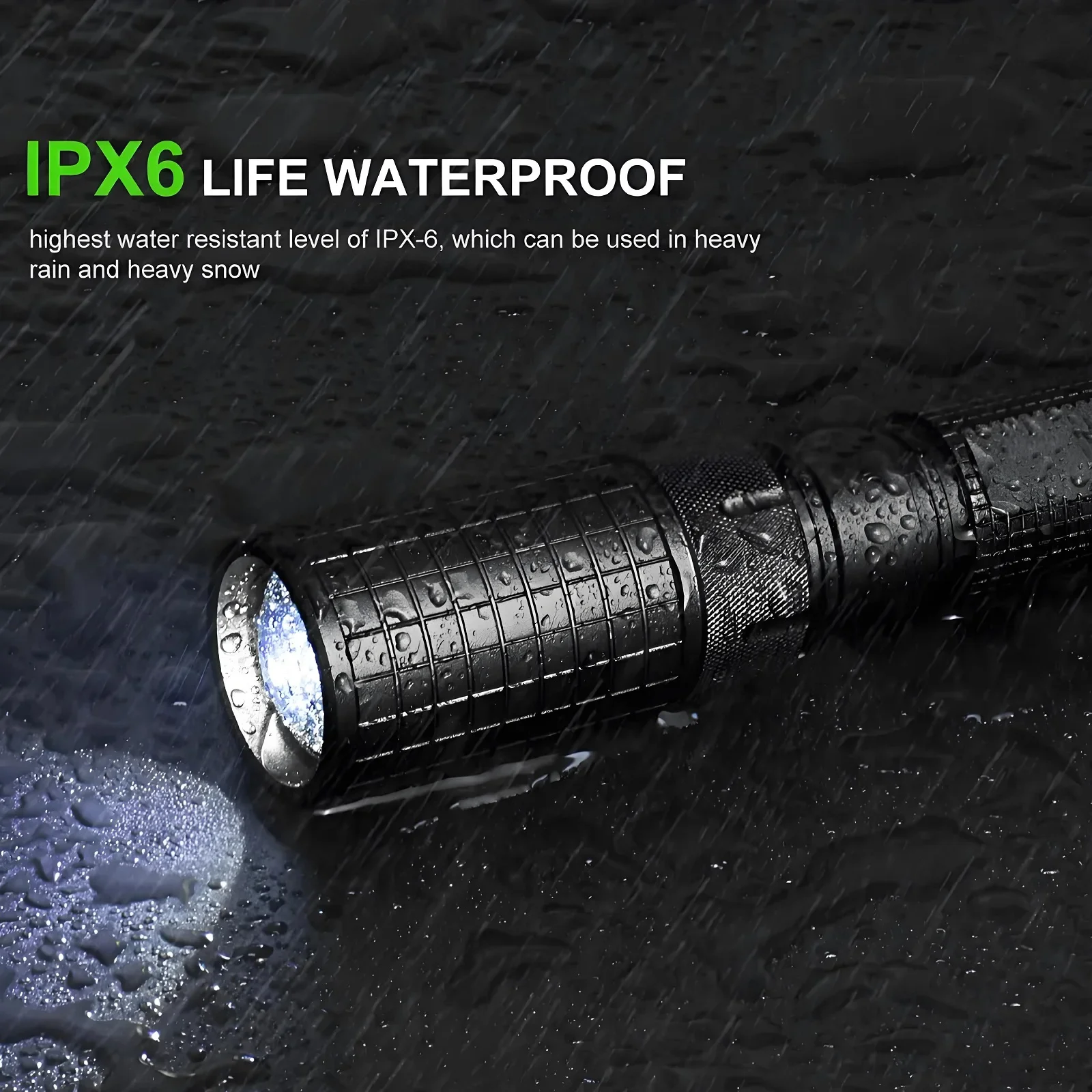 Bright Tactical Led Flashlight 5 Lighting Modes Adjustable Torch for Home Camping