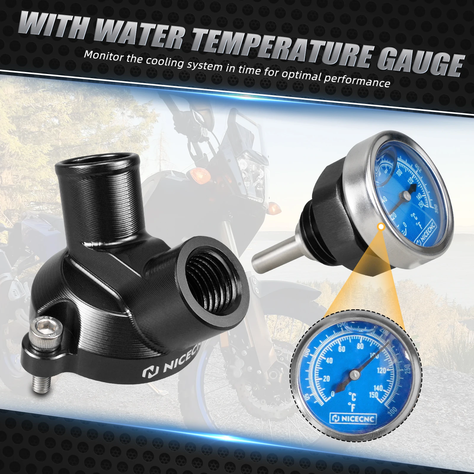 For Yamaha Tenere 700 /XTZ700 2019-2024 Tenere 700 2024 NICECNC Thermostat Cover Water Temperature Gauge Tenere 700 Accessories view 4