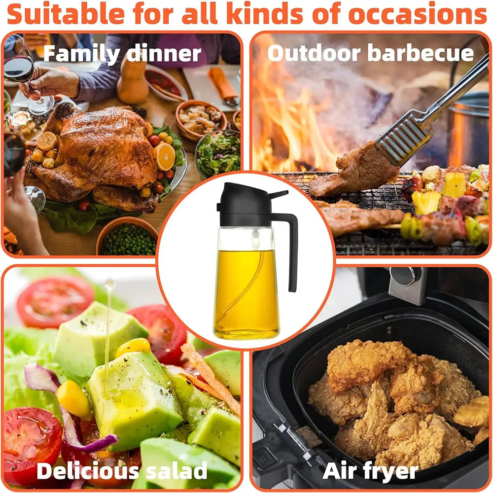 Picture 5: 470ml Oil Spray Bottle Kitchen BBQ Cooking Olive Oil Dispenser Camping Baking Empty Vinegar Soy Sauce Sprayer Containers
