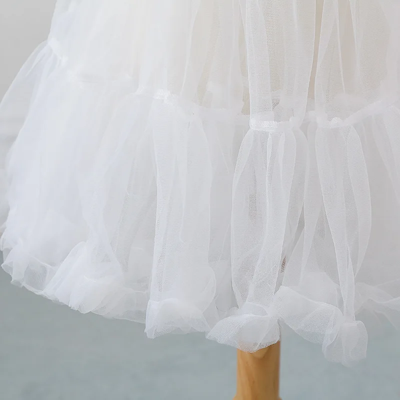 Lông Tơ Ngắn Lưới Crinoline Hàng Ngày Hỗ Trợ Váy Pettiskirt Áo Cưới Chính Thức Đầm Nhộn Nhịp Crinoline Gauzy Váy Hỗ Trợ