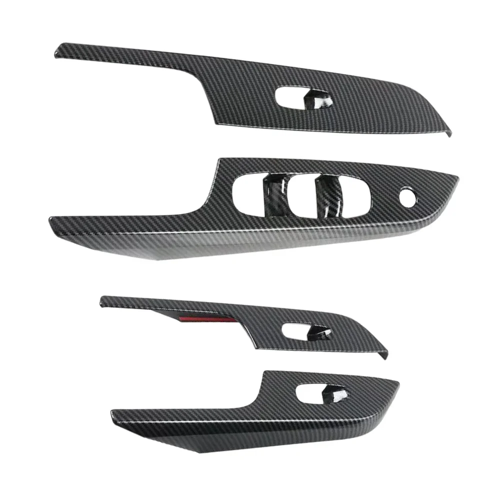 4pcs For Nissan Navara NP300 ST 2016-2021 Interior Accessories Gear Shift Panel Inner Door Handle Cover Trim Frame