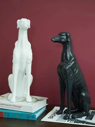 Greyhound Art Dog Sculptures & Figurines Simulated Animals Sculpture Modern Home Decoration Desk Accessories Room Ornaments Gift