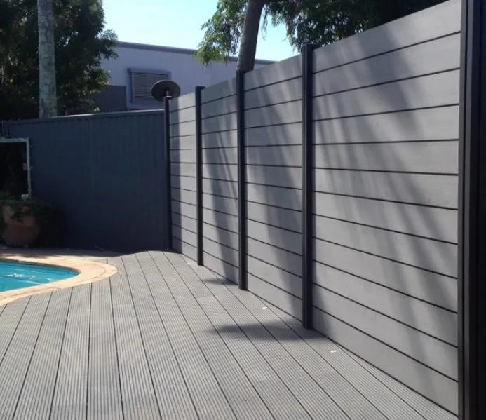 

Whole Set Fence Panel 1.8*1.8m Customized WPC Fence WPC Pillar and Aluminum Pillar for Exterior Fence