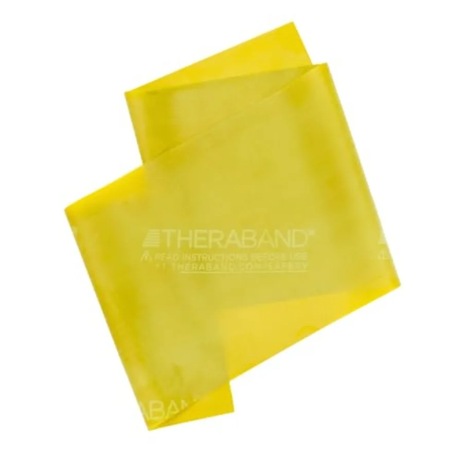 

Professional Resistance Band 6 Feet, Light Yellow Level 1, Latex Exercise Band for Physical Therapy, Strength Training, Pilates