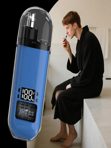 Suitable for men, USB charging nose and ear hair trimmer portable electric nose hair clipper, mini compact design, quick chargin