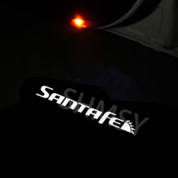 2Pcs LED Car Door Projector Emblem Lights Laser Shadow Welcome Lamp For IX45 Santa Fe DM Maxcruz 2013 2014 2015 2016 2017
