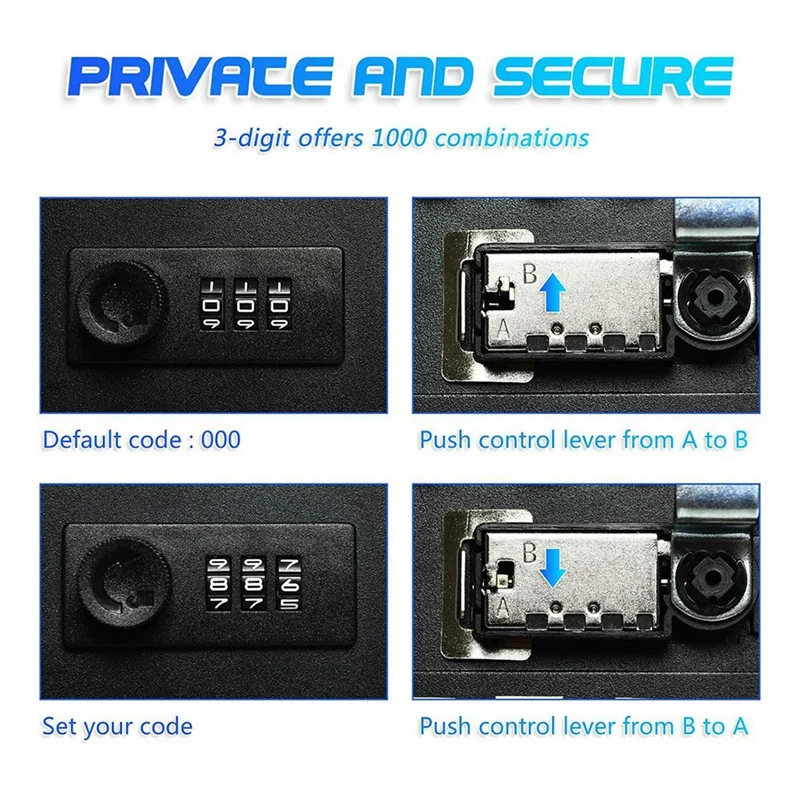 Combination Key Cabinet 20 Key Hooks Key Box Wall Mounted Locking Key Organizer Key Cabinet Security Lock Boxn01r