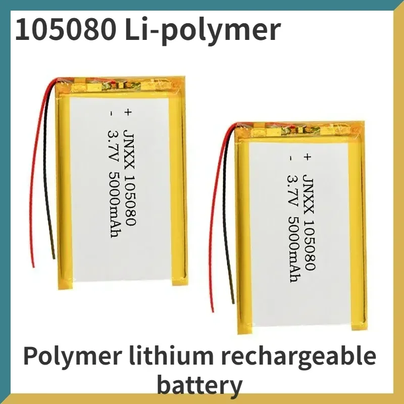 

1-4PCS Lithium Polymer Battery 105080 3.7V 5000mAh Speaker Lithium Ion Battery for Dvr GPS Mp3 Mp4 Mobile Phone Speaker